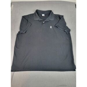Psycho Bunny Polo Shirt Mens XL Black Lightweight Preppy Academia Rugby 🏉